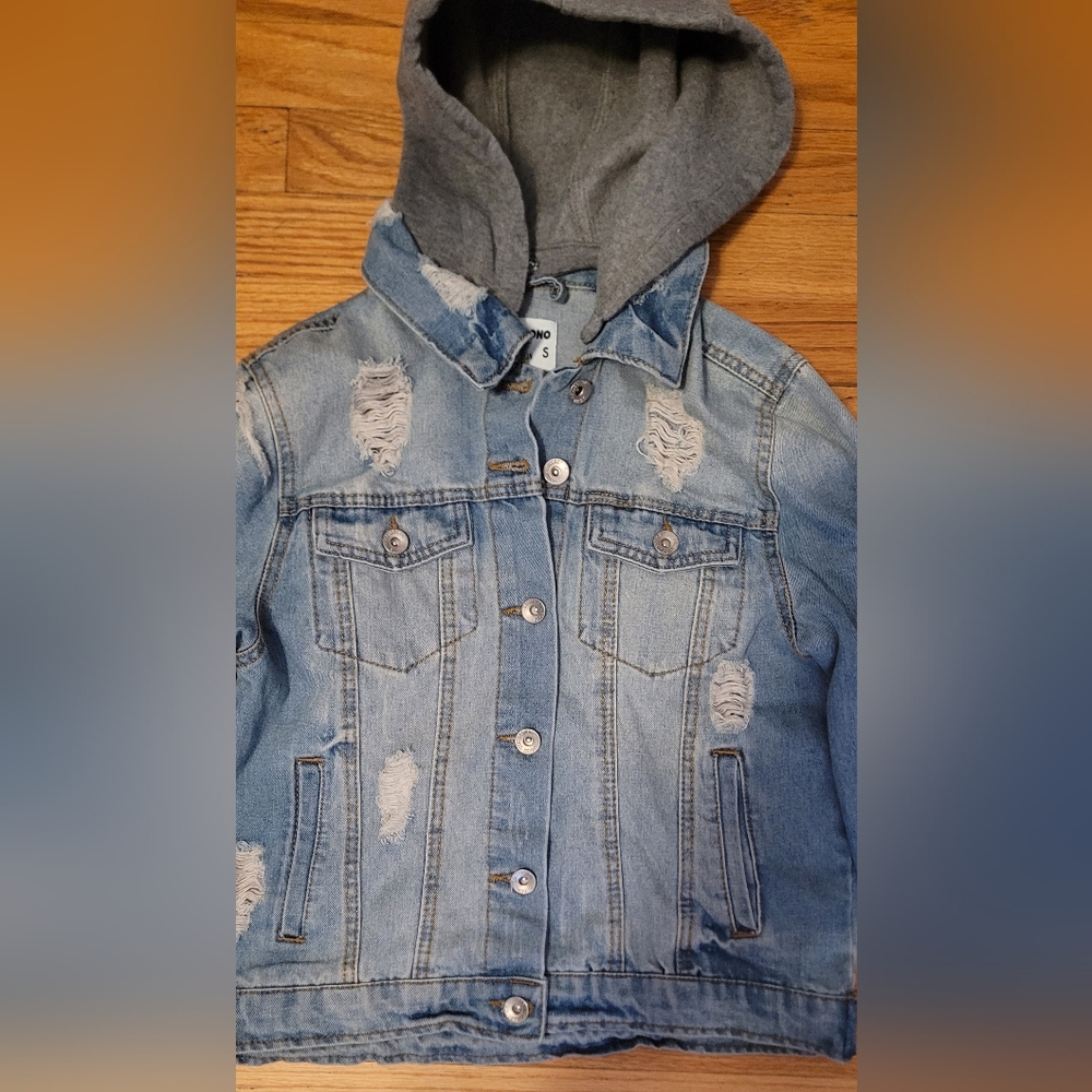 Ci Sono Denim Blue Jean Removable Hood Jacket- NEW with Tags!! Size: SMALL - Picture 12 of 15